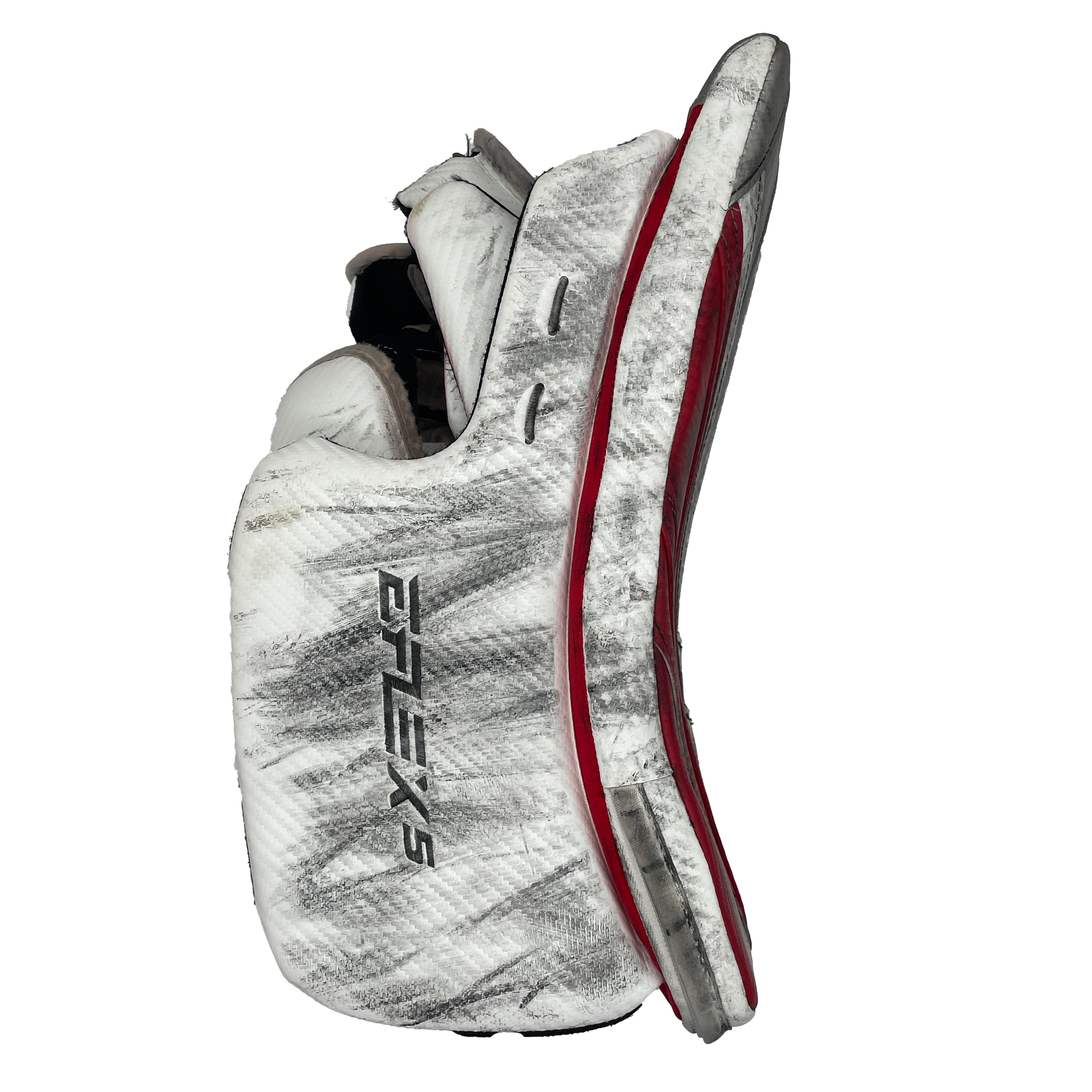 CCM Extreme Flex 5 - Ensemble de gardien de but complet Pro Stock d'occasion (rouge/blanc)